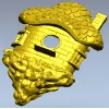 Mosscap Nest - detailed birdhouse 3D model (STL) for CNC milling