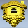 Mosscap Nest - detailed birdhouse 3D model (STL) for CNC milling