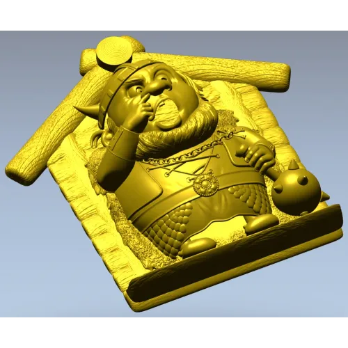 Viking in a Birdhouse - STL 3D Model for CNC