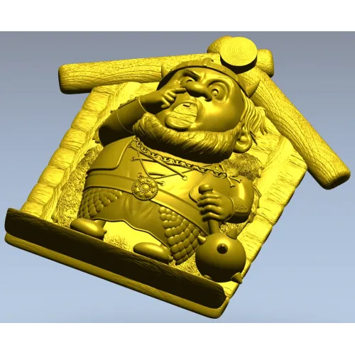 Viking in a Birdhouse - STL 3D Model for CNC