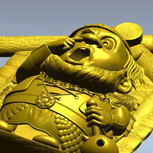 Viking in a Birdhouse - STL 3D Model for CNC