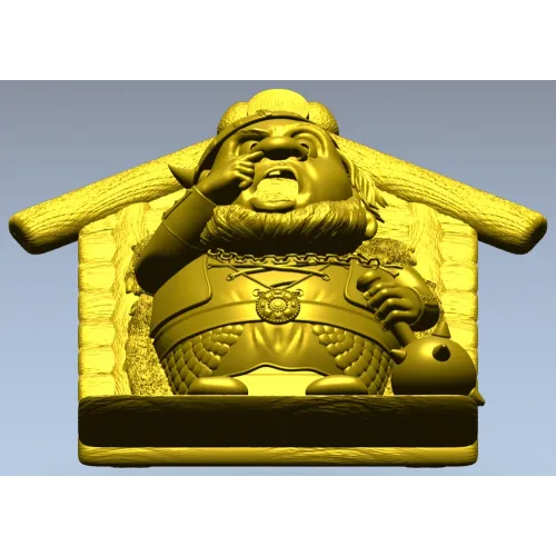 Viking in a Birdhouse - STL 3D Model for CNC