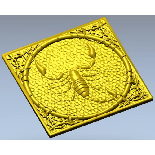 Рельефная панель "Скорпион" - 3D модель STL для ЧПУ