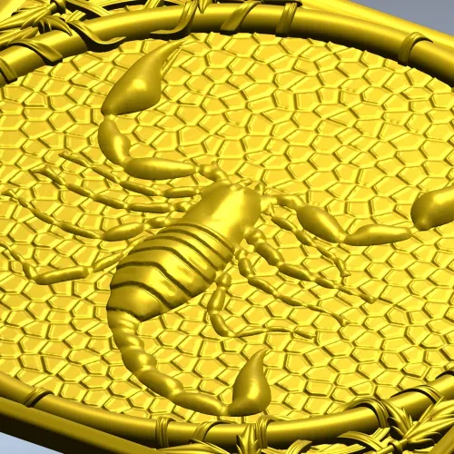 Рельефная панель "Скорпион" - 3D модель STL для ЧПУ