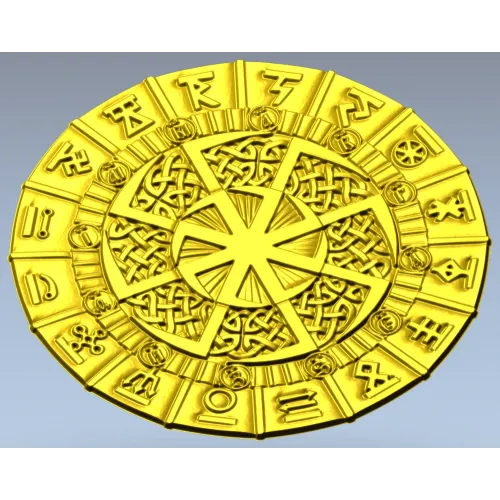 Славянский круглый оберег - 3D STL модель для ЧПУ