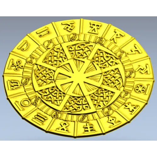 Славянский круглый оберег - 3D STL модель для ЧПУ