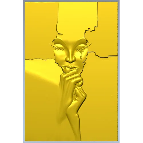 Weeping Fragment - high-relief STL 3D model for CNC milling