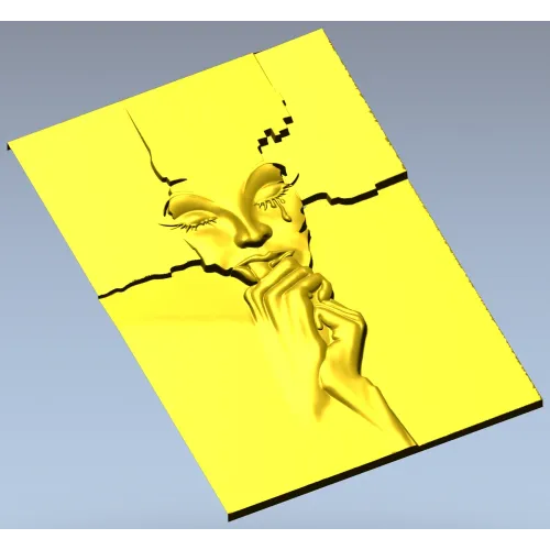 Weeping Fragment - high-relief STL 3D model for CNC milling