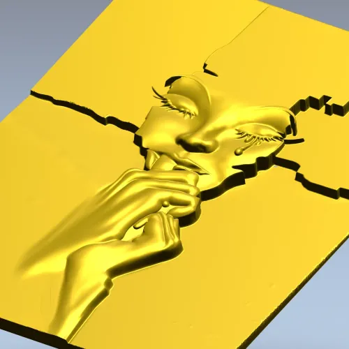 Weeping Fragment - high-relief STL 3D model for CNC milling
