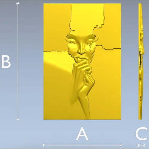 Weeping Fragment - high-relief STL 3D model for CNC milling