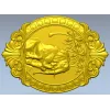 Медальон со спящим слоном - 3D модель STL для ЧПУ