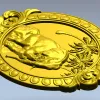 Медальон со спящим слоном - 3D модель STL для ЧПУ