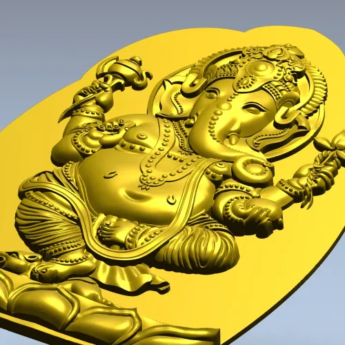 Ганеша на лотосе - 3D модель STL для ЧПУ