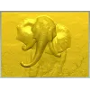 Барельеф головы слона - 3D модель STL для ЧПУ