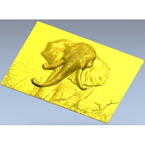 Барельеф головы слона - 3D модель STL для ЧПУ