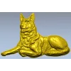 Рельефная 3D модель немецкой овчарки в формате STL для ЧПУ