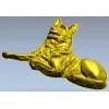Рельефная 3D модель немецкой овчарки в формате STL для ЧПУ