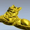 Рельефная 3D модель немецкой овчарки в формате STL для ЧПУ