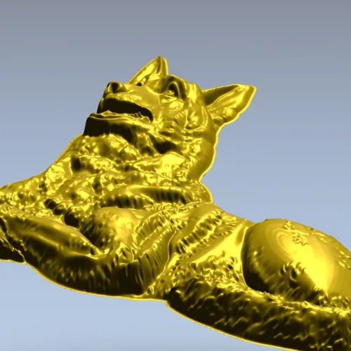 Рельефная 3D модель немецкой овчарки в формате STL для ЧПУ