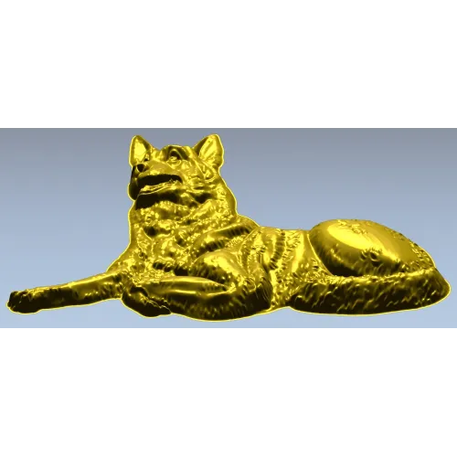 Рельефная 3D модель немецкой овчарки в формате STL для ЧПУ