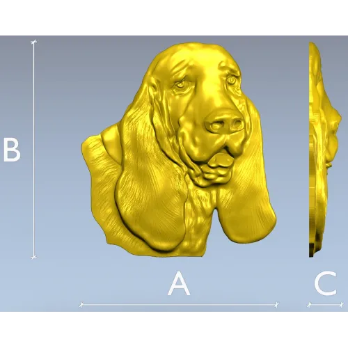 Bloodhound Head Relief STL for CNC