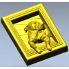 Собака в рамке - 3D модель STL для ЧПУ