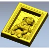 Собака в рамке - 3D модель STL для ЧПУ