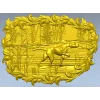 Панно "Собака у озера" - 3D STL модель для ЧПУ