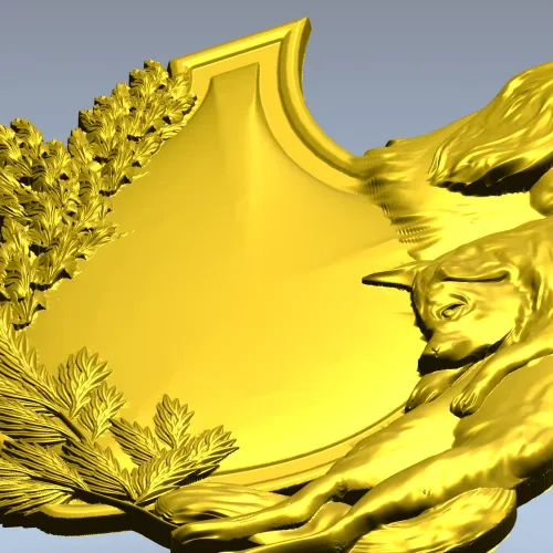 Охотничий картуш с собакой - 3D модель STL для ЧПУ