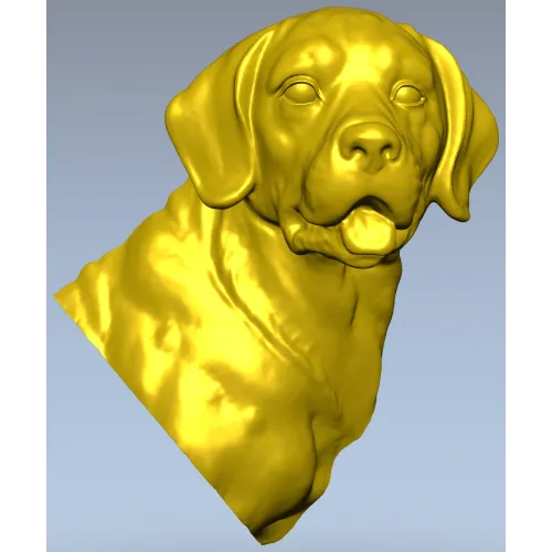 Барельефный бюст лабрадора - 3D модель STL для ЧПУ