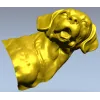 Барельефный бюст лабрадора - 3D модель STL для ЧПУ