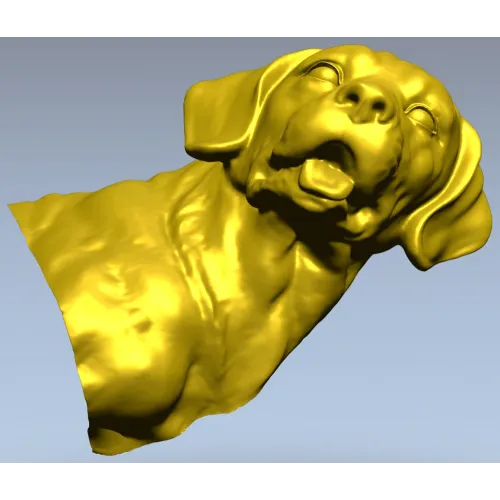 Барельефный бюст лабрадора - 3D модель STL для ЧПУ