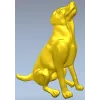 3D модель сидящей собаки в формате STL для ЧПУ