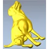 3D модель сидящей собаки в формате STL для ЧПУ