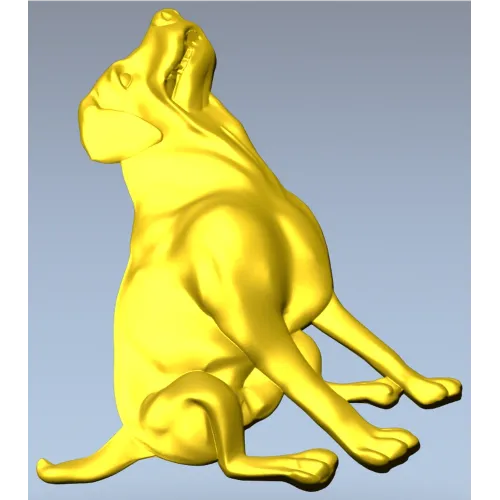 3D модель сидящей собаки в формате STL для ЧПУ