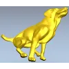 3D модель сидящей собаки в формате STL для ЧПУ
