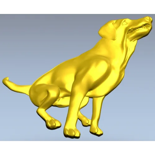 3D модель сидящей собаки в формате STL для ЧПУ