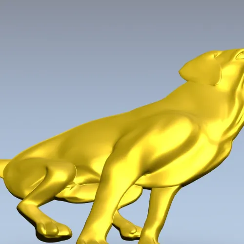 3D модель сидящей собаки в формате STL для ЧПУ