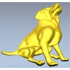 3D модель сидящей собаки в формате STL для ЧПУ