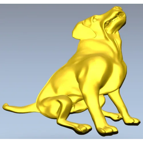 3D модель сидящей собаки в формате STL для ЧПУ