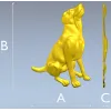 3D модель сидящей собаки в формате STL для ЧПУ