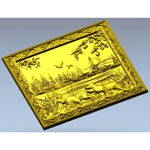 Lakeside Retrievers Relief - STL 3D model for CNC carving