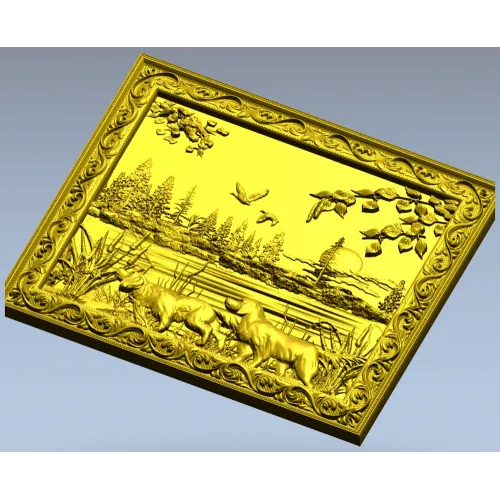 Lakeside Retrievers Relief - STL 3D model for CNC carving