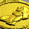Медальон с сидящей собачкой - 3D модель STL для ЧПУ