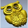 Mooncrest Owl - STL 3D model for CNC relief