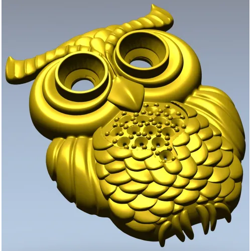 Mooncrest Owl - STL 3D model for CNC relief