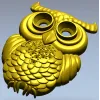 Mooncrest Owl - STL 3D model for CNC relief
