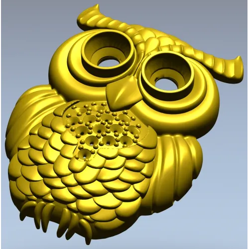 Mooncrest Owl - STL 3D model for CNC relief