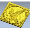 Сокол с рыбой - 3D панно для ЧПУ в формате STL