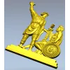 Клятва дружины - 3D модель STL для ЧПУ, барельеф в средневековом стиле